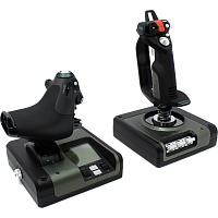 Джойстик с рычагом управления двигателем Logitech G Saitek X52 Pro для PC (945-000003) Джойстик с рычагом управления двигателем Logitech G Saitek X52 Pro для PC (945-000003)