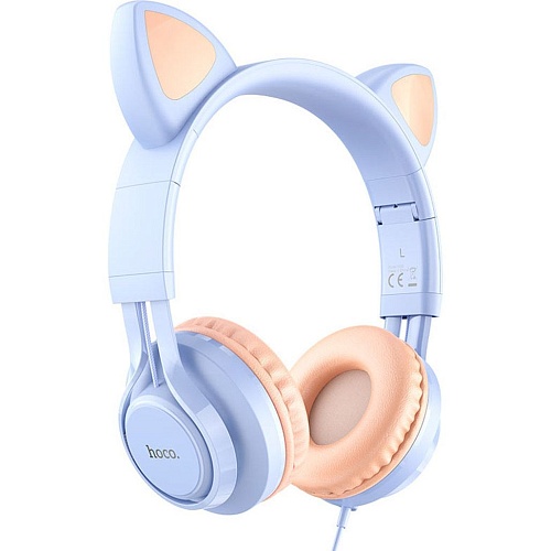 Наушники Hoco W36 Cat Ear Stereo Headphones Dream Blue (770417)