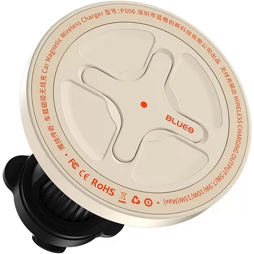 Автодержатель с беспроводной зарядкой Blueo Ape Legend Car Mount Magnetic Wireless Charger White (BC5955W)