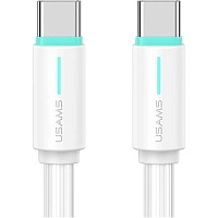 Кабель Usams SJ734 USB-C to USB-C 60W 5A 1.0m White Кабель Usams SJ734 USB-C to USB-C 60W 5A 1.0m White