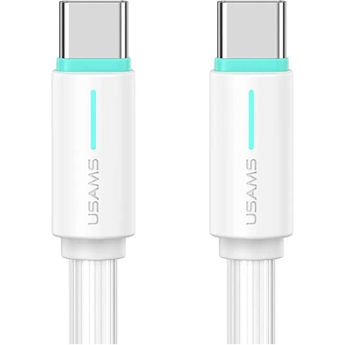 Кабель Usams SJ734 USB-C to USB-C 60W 5A 1.0m White - придбати в Дніпрі, Україні: ціна, характеристики | інтернет-магазин TOUCH