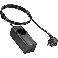 Сетевой фильтр Hoco NS9 Wisdom Black (638494)