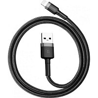 Кабель Baseus Cafule USB to Lightning 1м Grey/Black (CALKLF-BG1) Кабель Baseus Cafule USB to Lightning 1м Grey/Black (CALKLF-BG1)