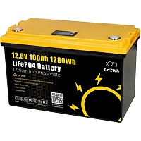 Аккумулятор GoKwt LiFePO4 12V (12.8V/100Ah/1280Wh)