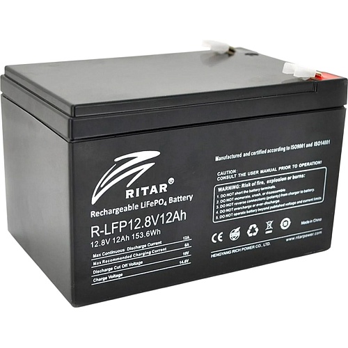 Аккумулятор Ritar LiFePO4 12V (12.8V/12Ah/153.6Wh) (R-LFP 12.8V 12Ah) Аккумулятор Ritar LiFePO4 12V (12.8V/12Ah/153.6Wh) (R-LFP 12.8V 12Ah)