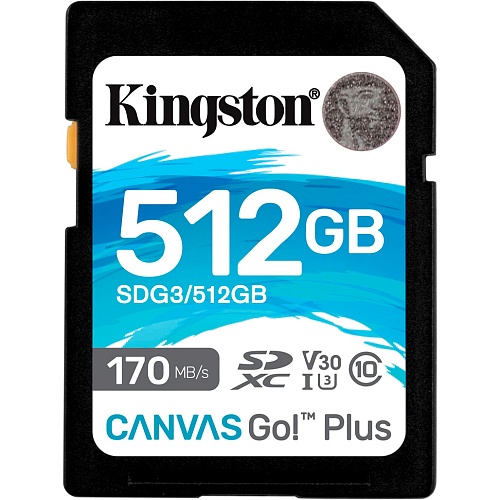 Карта памяти Kingston SDXC Canvas Go! Plus 512GB Class 10 UHS-I U3 V30 (SDG3/512GB) Карта памяти Kingston SDXC Canvas Go! Plus 512GB Class 10 UHS-I U3 V30 (SDG3/512GB)