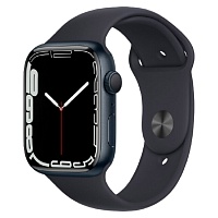 Смарт-часы Apple Watch Series 7 GPS 45mm Midnight Aluminum Case with Midnight Sport Band (MKN53)