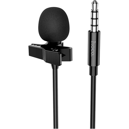 Петличный микрофон Hoco L14 3.5mm 2m Black 