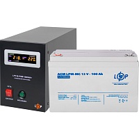 Джерело безперебійного живлення (ДБЖ) LogicPower LPY-B-PSW-1000VA 12V + АКБ LPM-MG 12V - 100 Ah (20339) - придбати в Дніпрі, Україні: ціна, характеристики | інтернет-магазин TOUCH