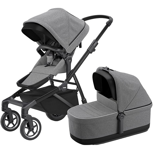 Дитяча коляска Thule Sleek Black/Grey Melange (11000023) - придбати в Дніпрі, Україні: ціна, характеристики | інтернет-магазин TOUCH