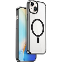 Чехол WiWU Magnetic Crystal Case для Apple iPhone 15 Plus Transparent/Black