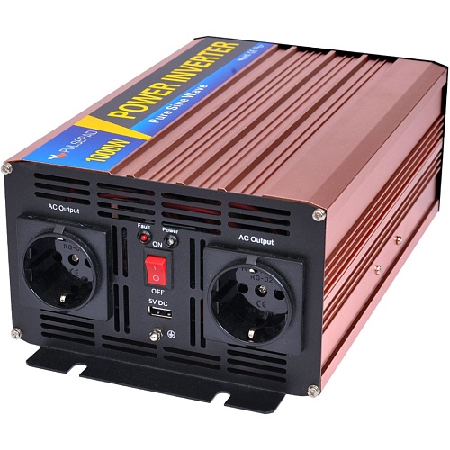 Автомобильный инвертор Pulsepad PSW-1000 12V 1000W Pure Sine Wave