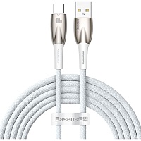 Кабель Baseus Glimmer Series USB-А to USB-C 2m White (CADH000602)