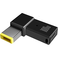 Перехідник STLab USB-C Female to DC Male Jack Square Mouth для Lenovo 10x6mm PD 100W Black - придбати в Дніпрі, Україні: ціна, характеристики | інтернет-магазин TOUCH