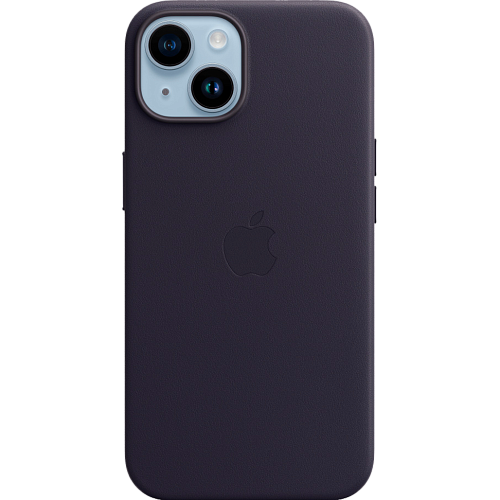 Чехол Apple Leather Case with MagSafe для Apple iPhone 14 Ink (MPP63)