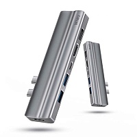 USB-хаб WiWU Adapter T9 для Apple MacBook PRO (Type-C / 2*USB 2.0 / 2*USB 3.0 / HDMI / Type-C PD / SD TF) Gray USB-хаб WiWU Adapter T9 для Apple MacBook PRO (Type-C / 2*USB 2.0 / 2*USB 3.0 / HDMI / Type-C PD / SD TF) Gray