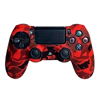 Чехол на геймпад Silicone Case для Sony DualShock 4 Red Camouflage Чехол на геймпад Silicone Case для Sony DualShock 4 Red Camouflage