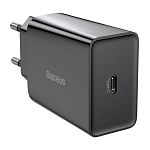 Мережевий зарядний пристрій Baseus Speed Mini PD Charger 20W (CCFS-SN01) Black