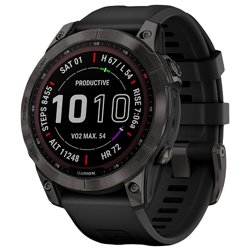 Смарт-годинник Garmin Fenix 7 Sapphire Solar Edition Carbon Gray DLC Titanium with Black Band (010-02540-20/21) - придбати в Дніпрі, Україні: ціна, характеристики | інтернет-магазин TOUCH