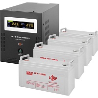Источник бесперебойного питания (ИБП) LogicPower LPY-B-PSW-6000VA + 4 x LPM-GL батарея 12V - 120Ah (18058)