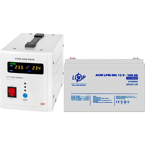 Источник бесперебойного питания (ИБП) LogicPower UPS 800 + MG 1200Wh (20340)