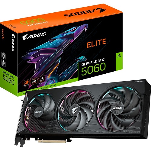 Видеокарта AORUS GeForce RTX 5060 ELITE 8G (GV-N5060AORUS E-8GD) UA