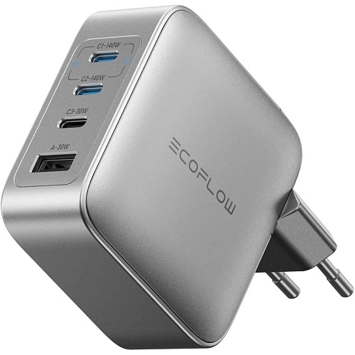 Мережевий зарядний пристрій EcoFlow RAPID Pro Charger 140W (EFA-140W-GAN-CHARGER-EU) - придбати в Дніпрі, Україні: ціна, характеристики | інтернет-магазин TOUCH