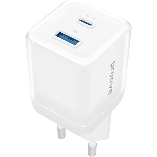 Мережевий зарядний пристрій Proove Pure GaN Plus 30W USB-C/USB-A White (WCPU30111202) - придбати в Дніпрі, Україні: ціна, характеристики | інтернет-магазин TOUCH