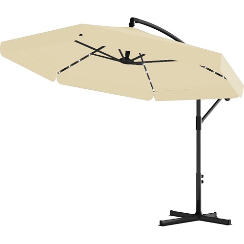 Садовый зонт GardenLine GAO1503 Banana с LED подсветкой Beige
