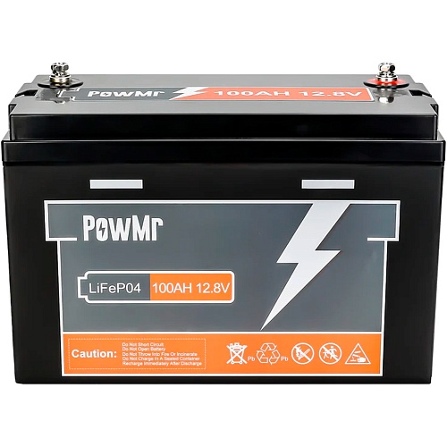 Аккумулятор PowMr LiFePO4 12V (12.8V/100Ah/1280 Wh) (BMS 100A/50A) (POW-100AH-12.8V)