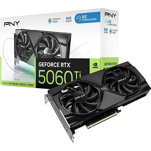 Видеокарта PNY GeForce RTX 5060 Ti Verto Dual Fan OC (VCG5060T8DFXPB1-O) EU