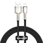 Кабель Baseus Cafule Metal USB to Lightning 2.4A 0.25m Black (CALJK-01)