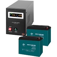 Источник бесперебойного питания (ИБП) LogicPower B1500 + 2 x DZM батарея 12V - 50Ah (19775)