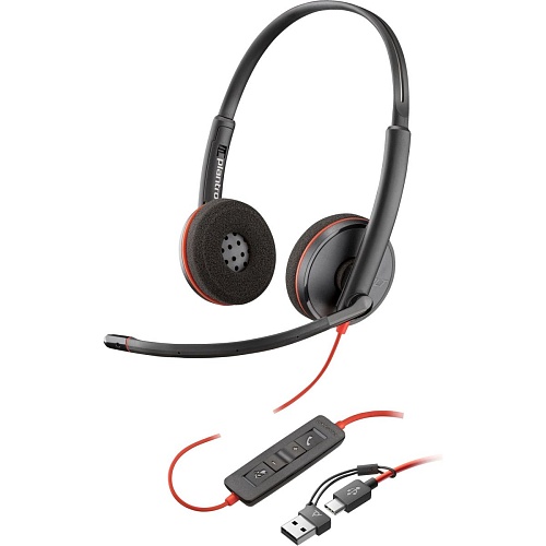 Компьютерная гарнитура Poly Blackwire 3220 USB-A/C (8X228AA)