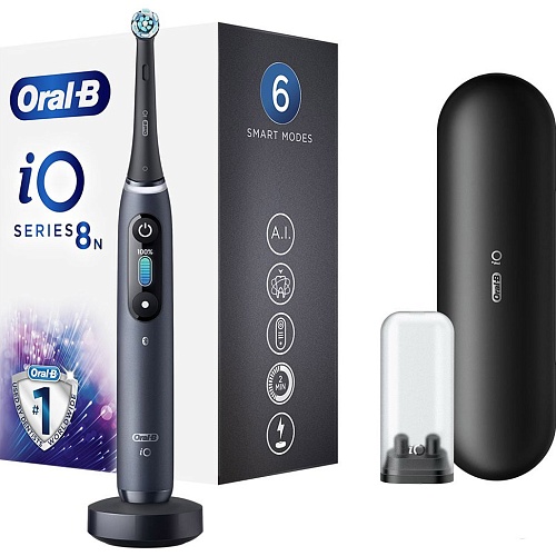 Електрична зубна щітка Oral-B iO Series 8N Black Onyx (iOM8.1B2.2BD) - придбати в Дніпрі, Україні: ціна, характеристики | інтернет-магазин TOUCH