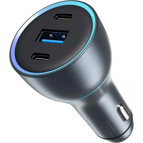 Автомобильное зарядное устройство Proove Super Charge 130W 2хType-C + USB-A (ACSC13120004) Metal Gray 
