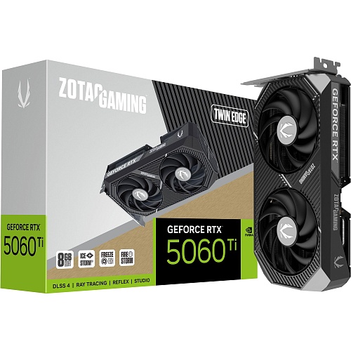 Відеокарта Zotac GeForce RTX 5060 Ti 8GB Twin Edge (ZT-B50610E-10M) EU - придбати в Дніпрі, Україні: ціна, характеристики | інтернет-магазин TOUCH