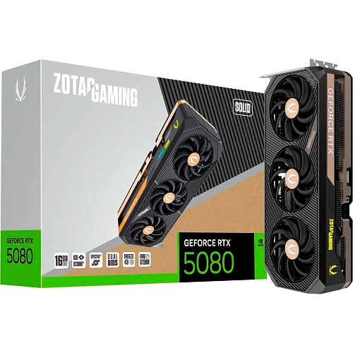 Видеокарта Zotac Gaming GeForce RTX 5080 SOLID 16GB (ZT-B50800D-10P) EU
