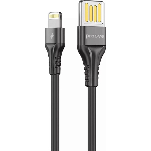 Кабель Proove Double Way Silicone USB-А to Lightning 1m Black (CCDS20001101)