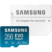 Карта памяти Samsung microSDXC EVO Select 256GB UHS-I U3 Class 10 V30 A2 + SD Adapter (MB-ME256KA) Карта памяти Samsung microSDXC EVO Select 256GB UHS-I U3 Class 10 V30 A2 + SD Adapter (MB-ME256KA)