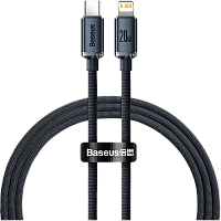Кабель Baseus Crystal Shine Series USB-C to Lightning 20W 2m Black (CAJY000301)