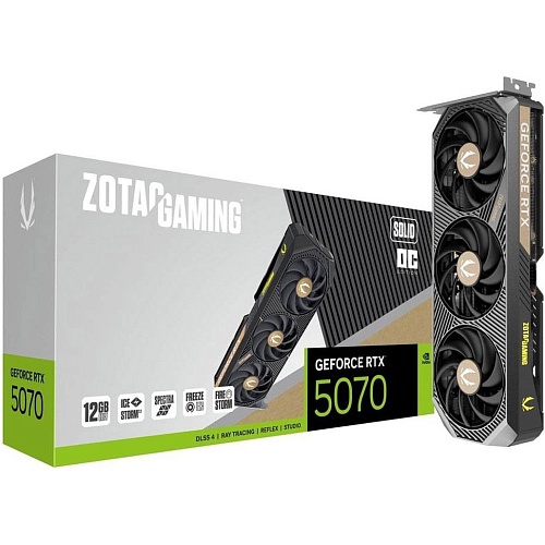 Видеокарта Zotac Gaming GeForce RTX 5070 SOLID OC 12G (ZT-B50700J-10P) UA