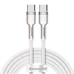 Кабель Baseus Cafule Metal USB-C to USB-C 100W 1m White (CATJK-C02)