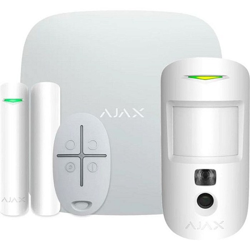 Комплект охранной сигнализации Ajax StarterKit Cam Plus (White)