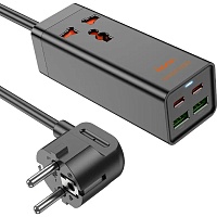 Сетевой фильтр Hoco AC10A Barry Black (601672)