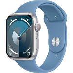 Смарт-часы Apple Watch Series 9 GPS 41mm Silver Aluminum Case with Blue Sport Band M/L (MR913)