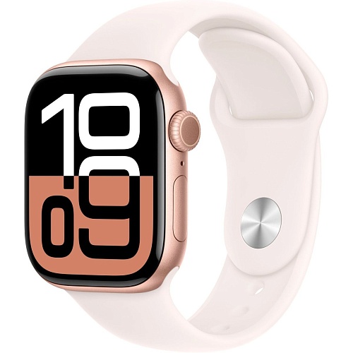 Смарт-часы Apple Watch Series 10 GPS 42mm Rose Gold Aluminum Case with Light Blush Sport Band S/M (MWWH3)