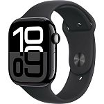 Смарт-часы Apple Watch Series 10 GPS 46mm Jet Black Aluminum Case with Black Sport Band M/L (MWWQ3)