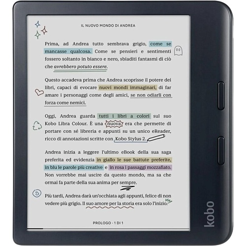 Електронна книга Kobo Libra Colour Black (N428-KU-BK-K-CK) - придбати в Дніпрі, Україні: ціна, характеристики | інтернет-магазин TOUCH