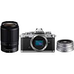 Беззеркальный фотоаппарат Nikon Z fc Kit DX 16-50mm f/3.5-6.3 VR + DX 50-250mm f/4.5-6.3 VR Silver (VOA090K003)